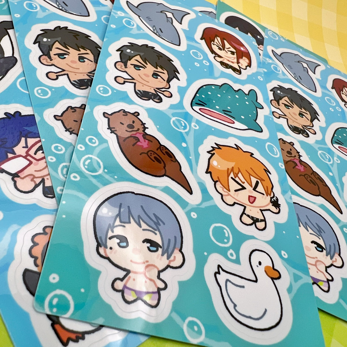Team Samezuka Sticker Sheet