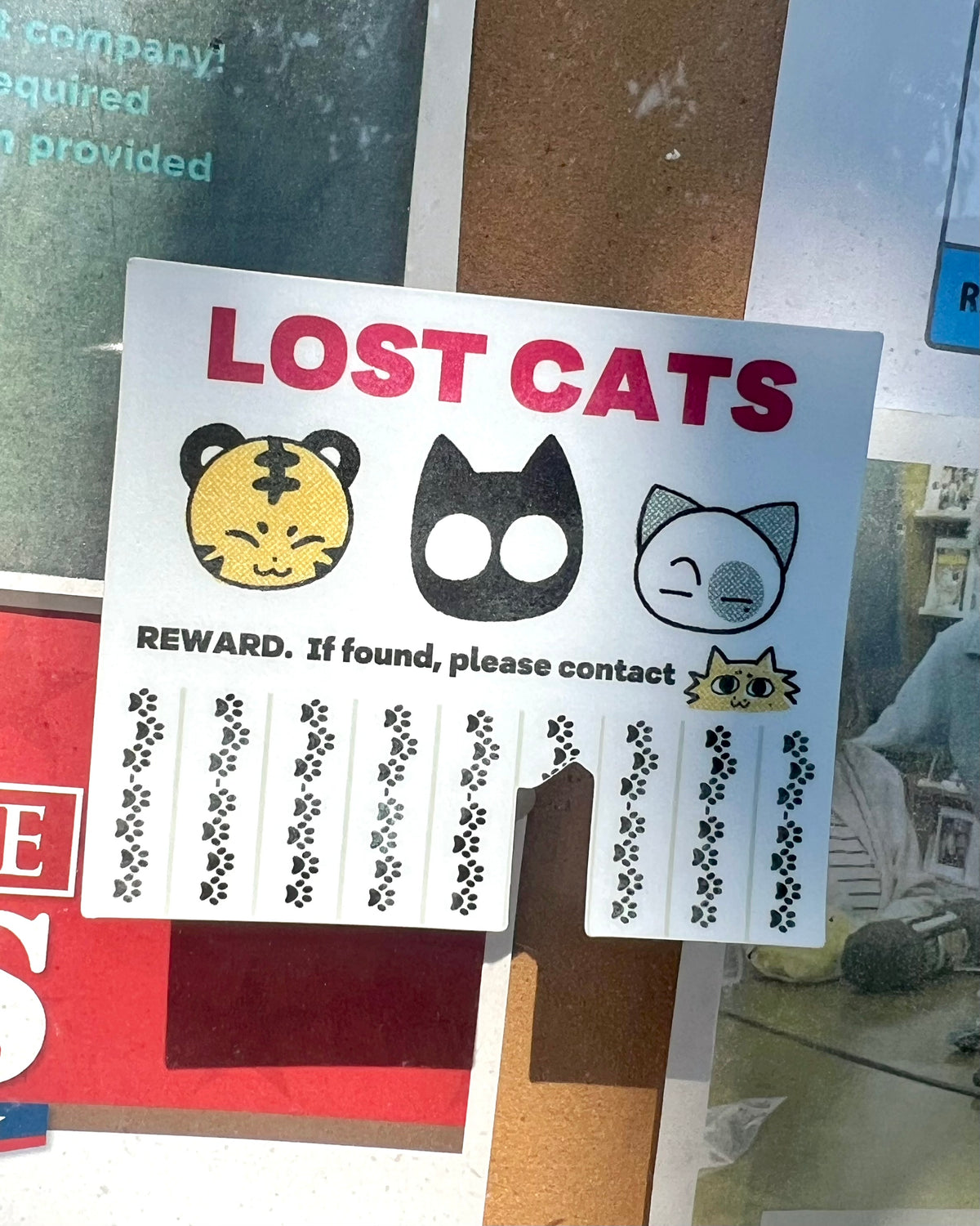 96z Lost Cats Sticker