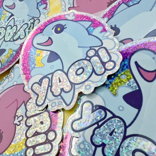 Yaoi Dolphin Holo Sticker