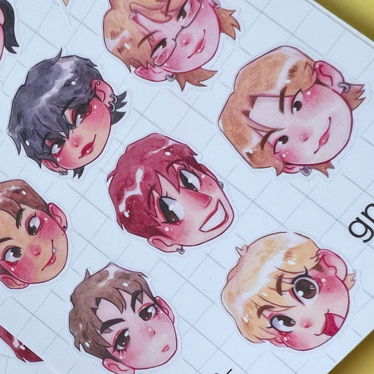 SVT Heads Sticker Sheet