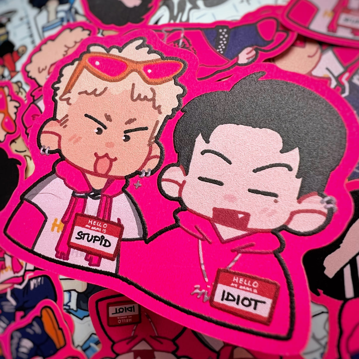 Howoo Stupid Idiot Fluorescent Sticker