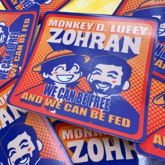 Luffy Zohran Mamdani Sticker