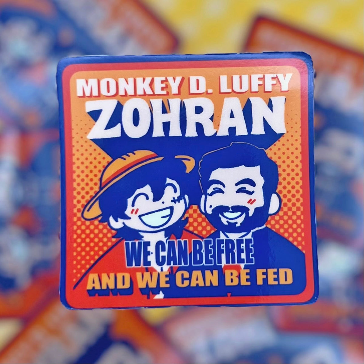 Luffy Zohran Mamdani Sticker