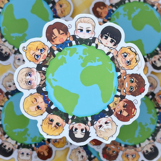 Hetalia Earth Clear Sticker