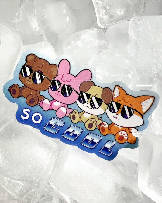 Denimalz So Cool Glitter Sticker