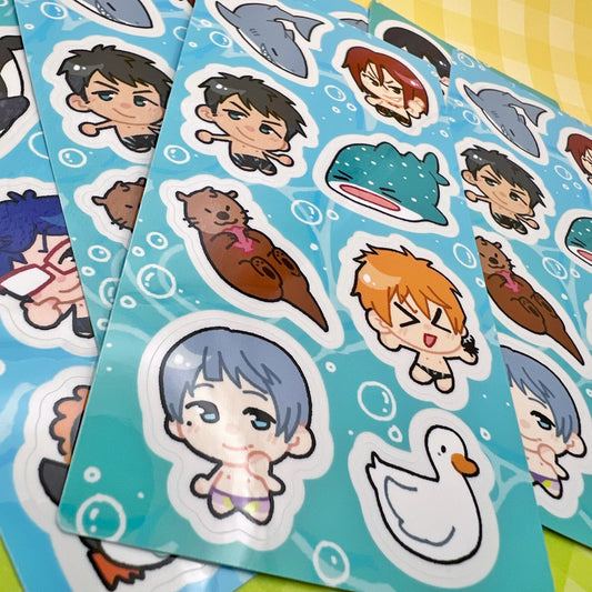 Team Samezuka Sticker Sheet