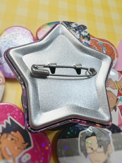 Klavier Star Glitter Button
