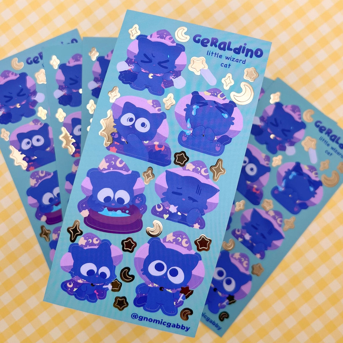 Geraldino the Wizard Cat Sticker Sheet