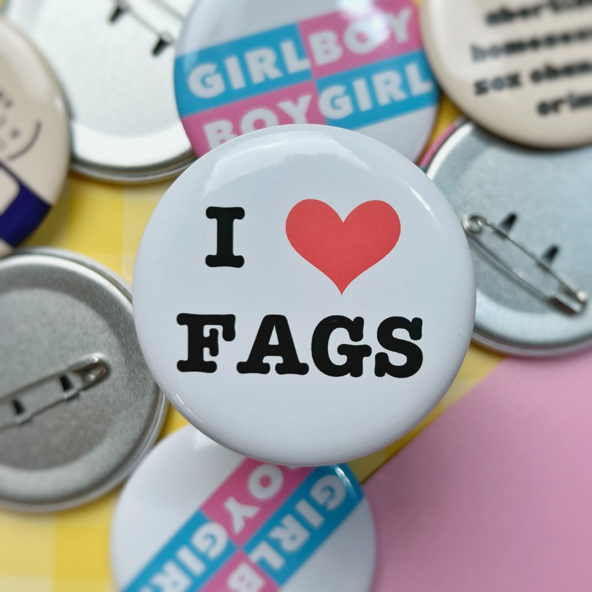 I Heart Gays Button