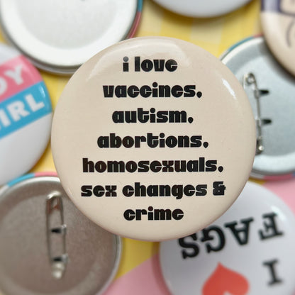 I Love Vaccines Button