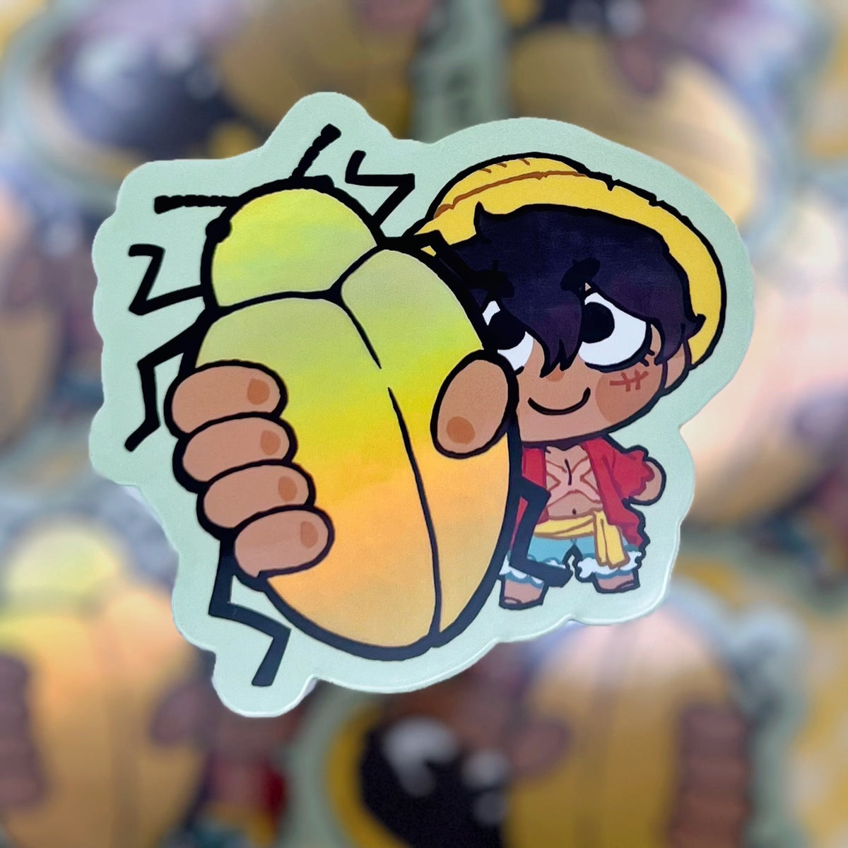 Luffy Beetle Sticker