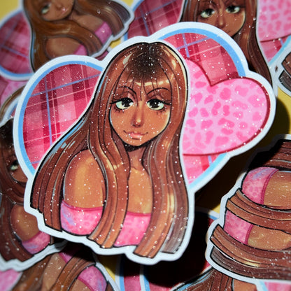 PinkPantheress Glitter Sticker
