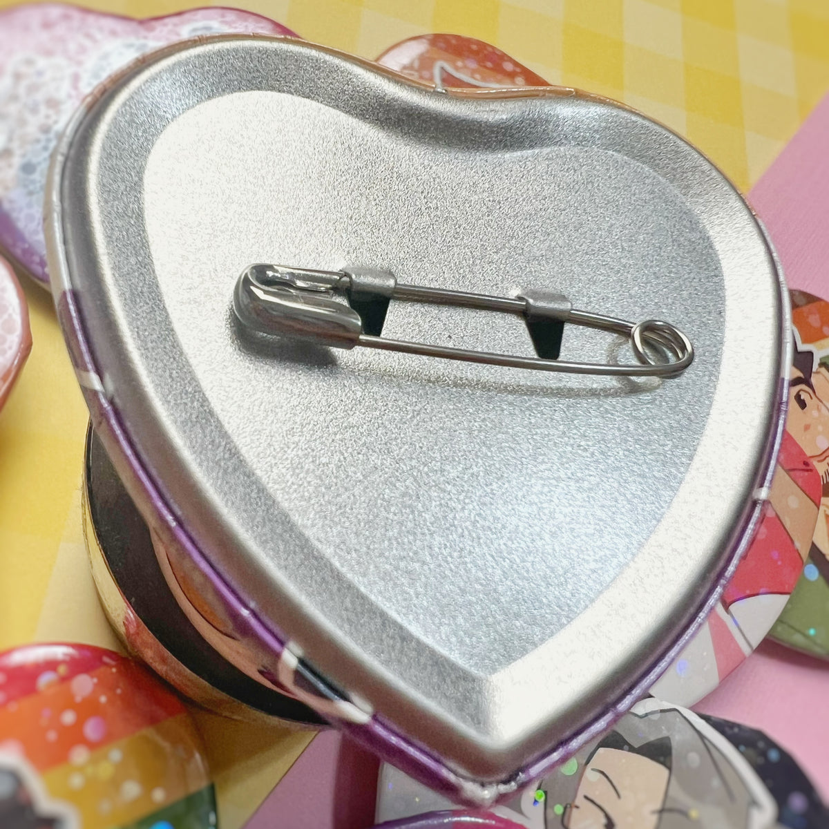 Ace Attorney Pride Heart Buttons