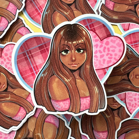 PinkPantheress Glitter Sticker