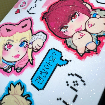 XLOV Biii:P Glitter Sticker Sheet