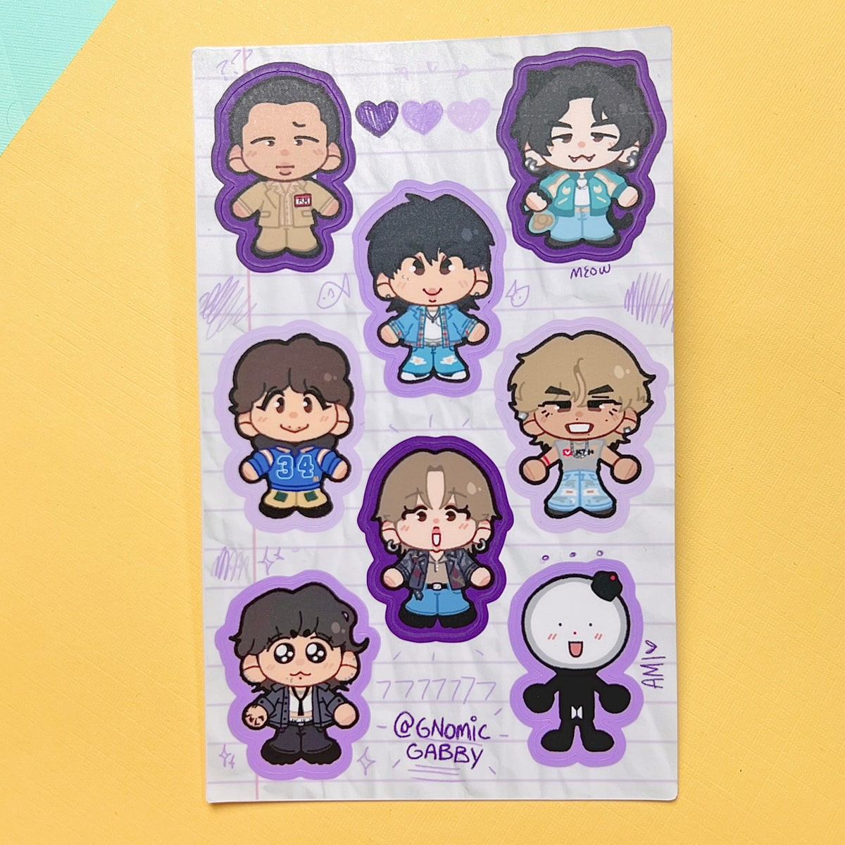 BTS Chibis Sticker Sheet