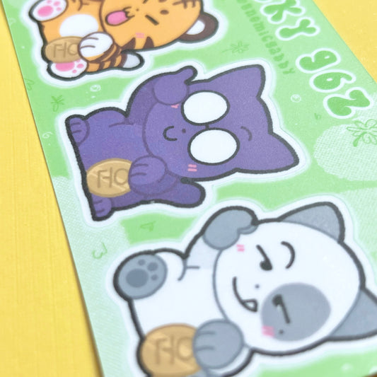 96z Lucky Cats Sticker Sheet