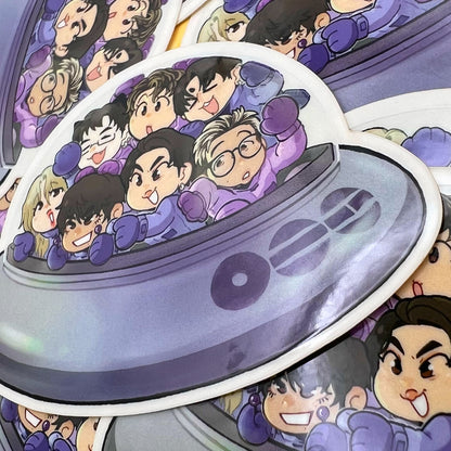 BTS Aliens Clear Sticker