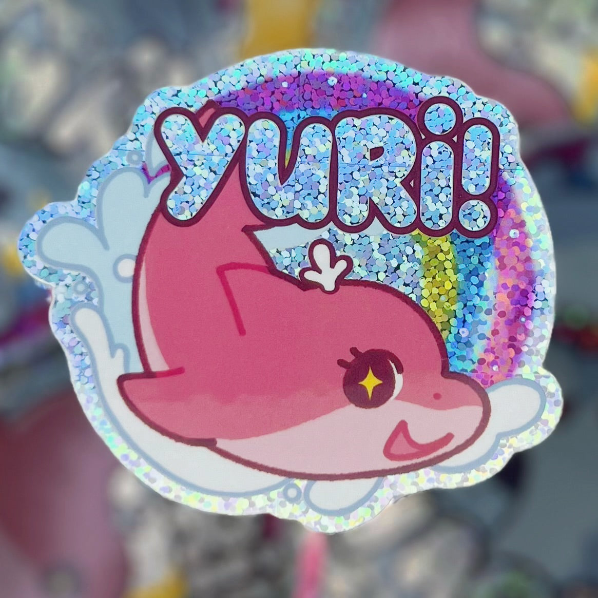 Yuri Dolphin Holo Sticker