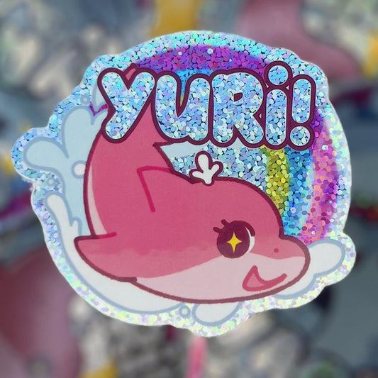 Yuri Dolphin Holo Sticker