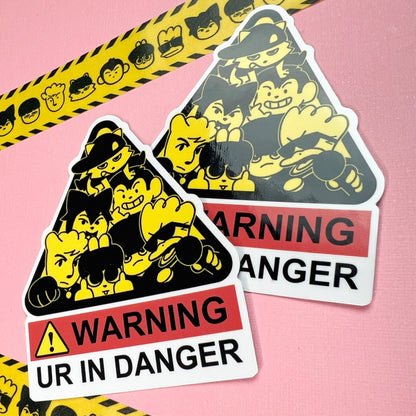 Hip Hop Monsters Danger Sticker