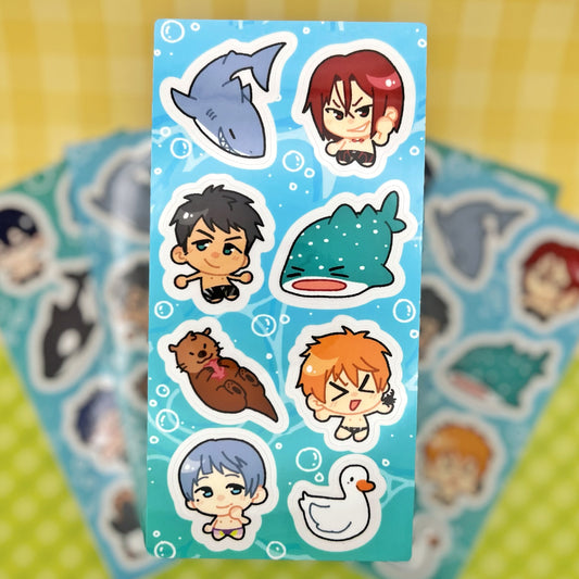 Team Samezuka Sticker Sheet