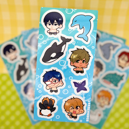 Team Iwatobi Sticker Sheet