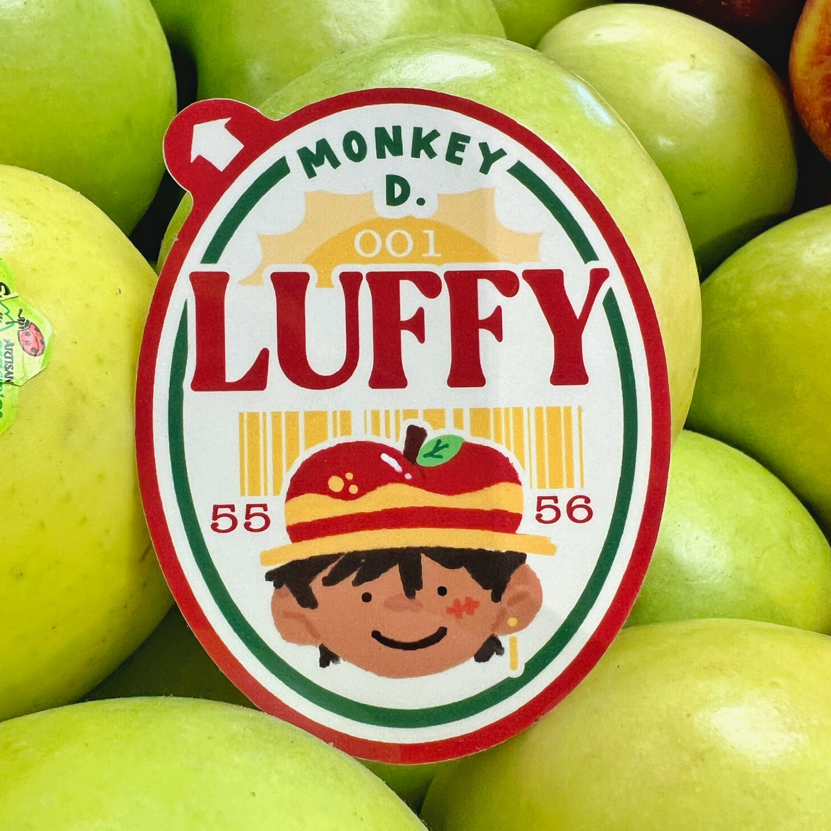 Luffy Fruit Label Sticker