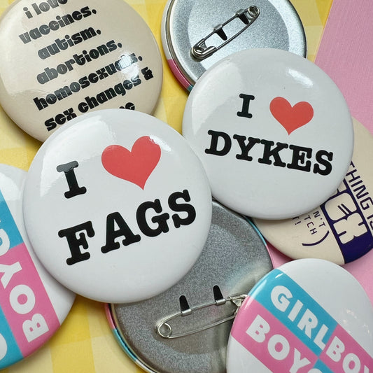 I Heart Gays Button