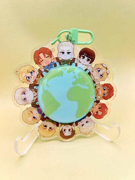 Hetalia Earth Spinner Keychain