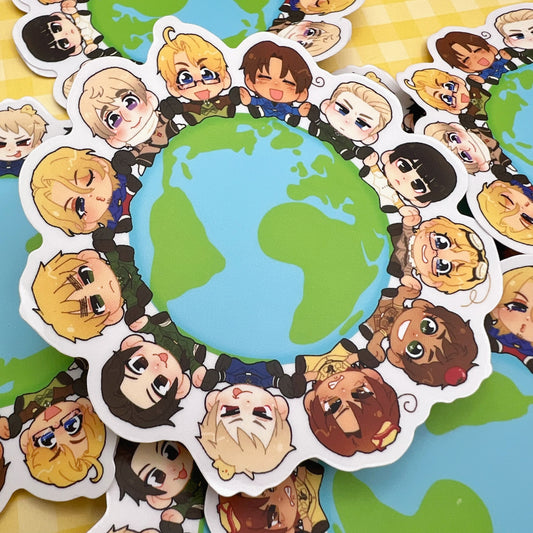 Hetalia Earth Clear Sticker