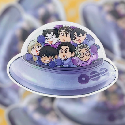 BTS Aliens Clear Sticker