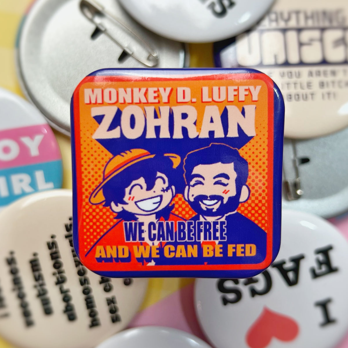 Luffy Zohran Mamdani Button
