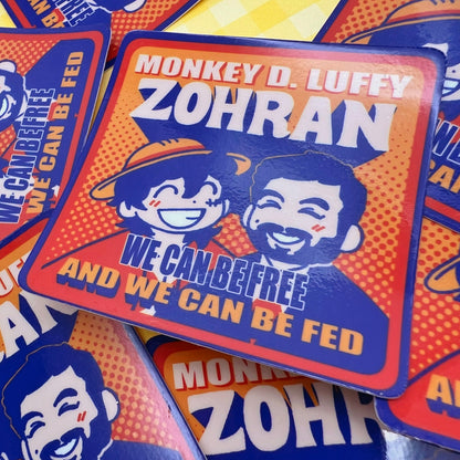 Luffy Zohran Mamdani Sticker