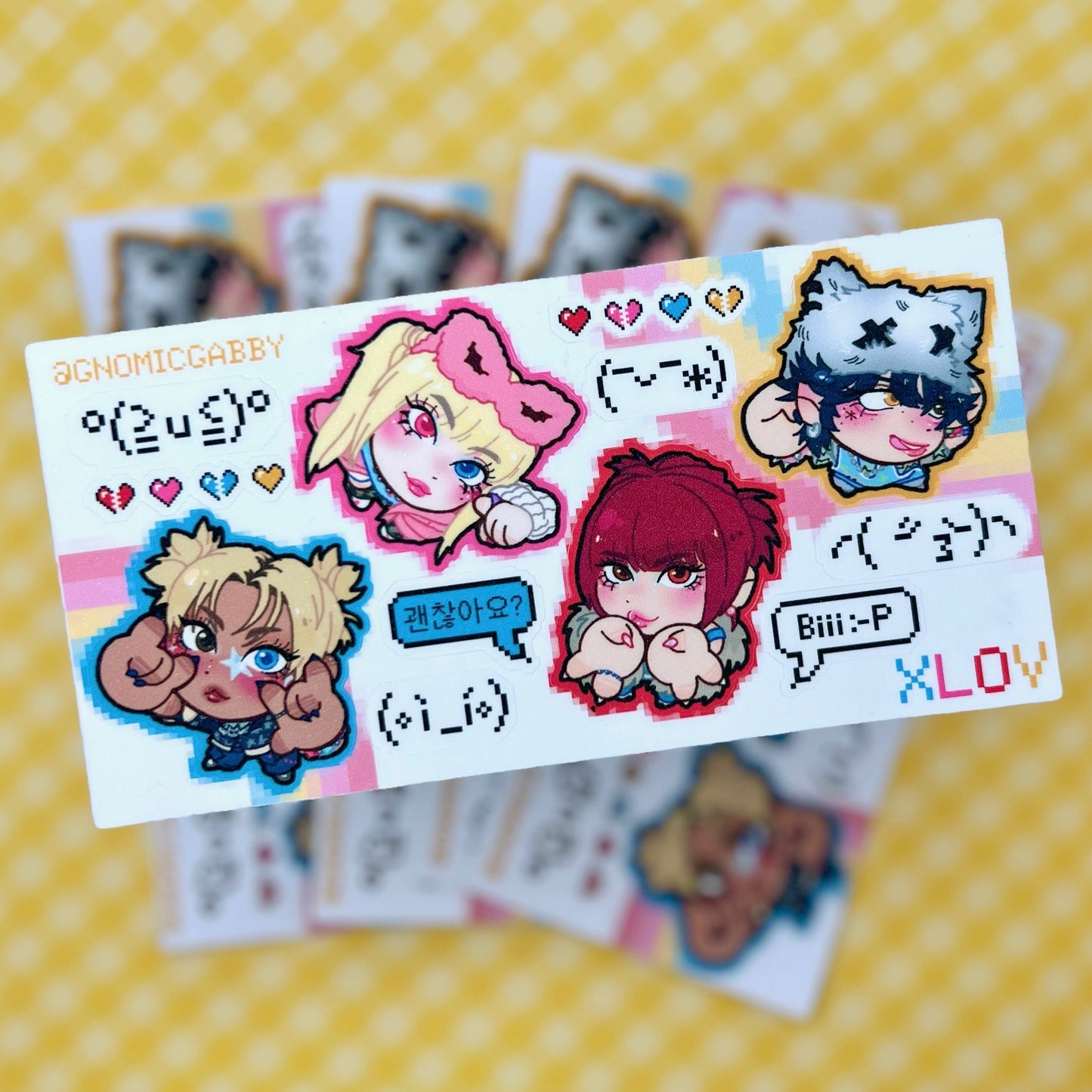 XLOV Biii:P Glitter Sticker Sheet