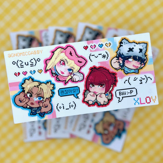 XLOV Biii:P Glitter Sticker Sheet