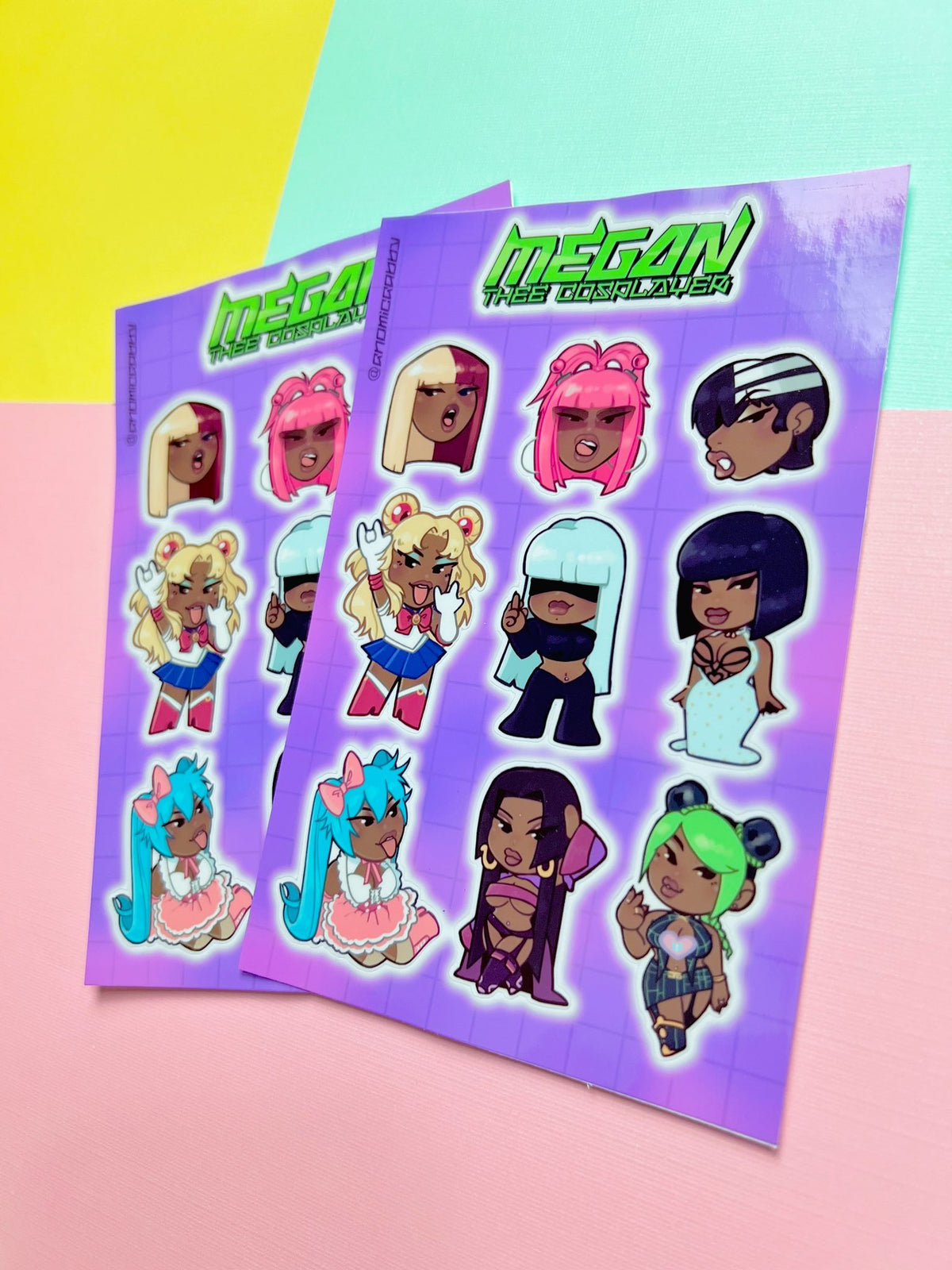 Megan Thee Stallion Cosplayer Sticker Sheet