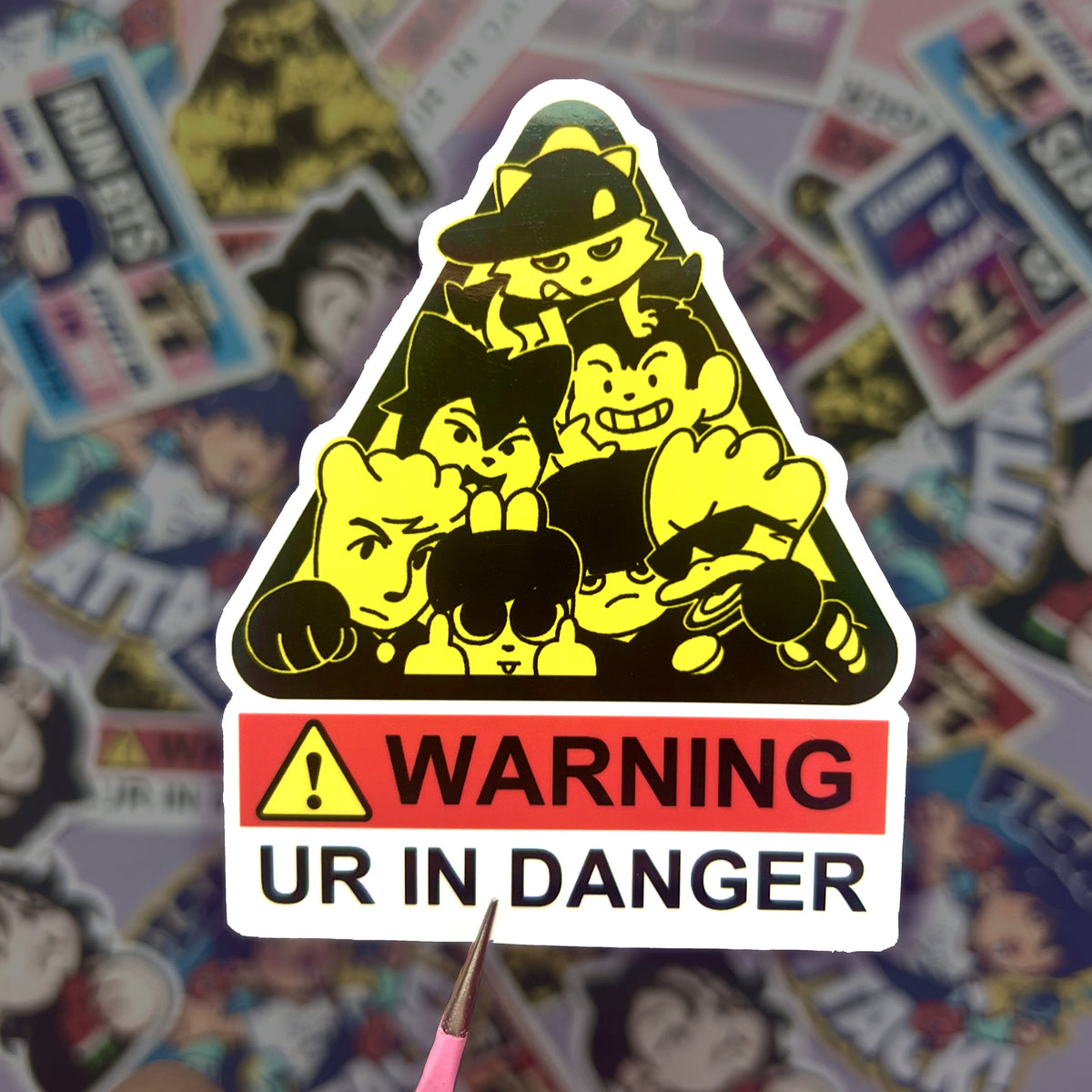 Hip Hop Monsters Danger Sticker