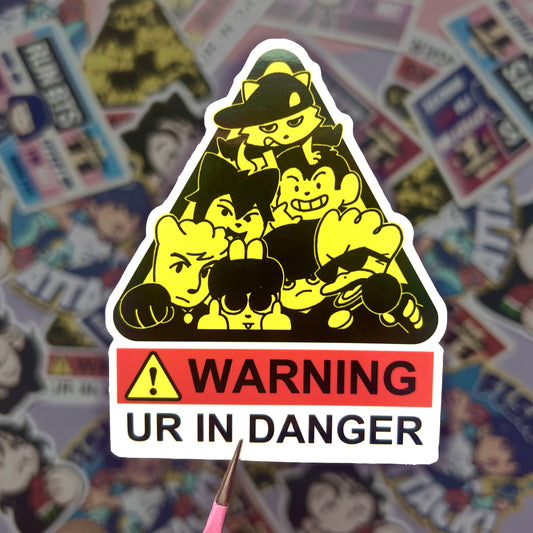 Hip Hop Monsters Danger Sticker