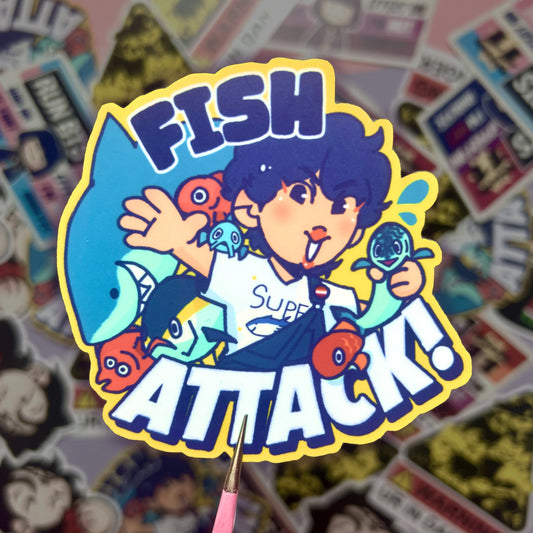 Seokjin Fish Attack Sticker