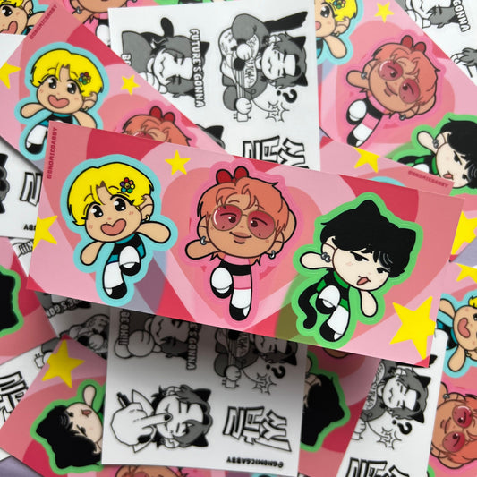 Rapline Powerpuff Sticker Sheet