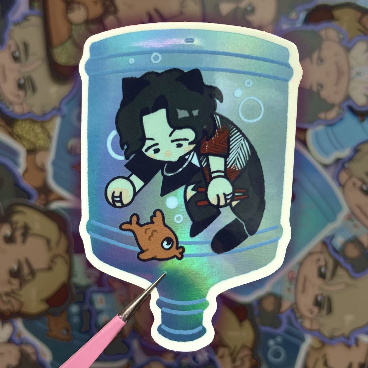 Yoongi Haegeum Holo Fishie Sticker