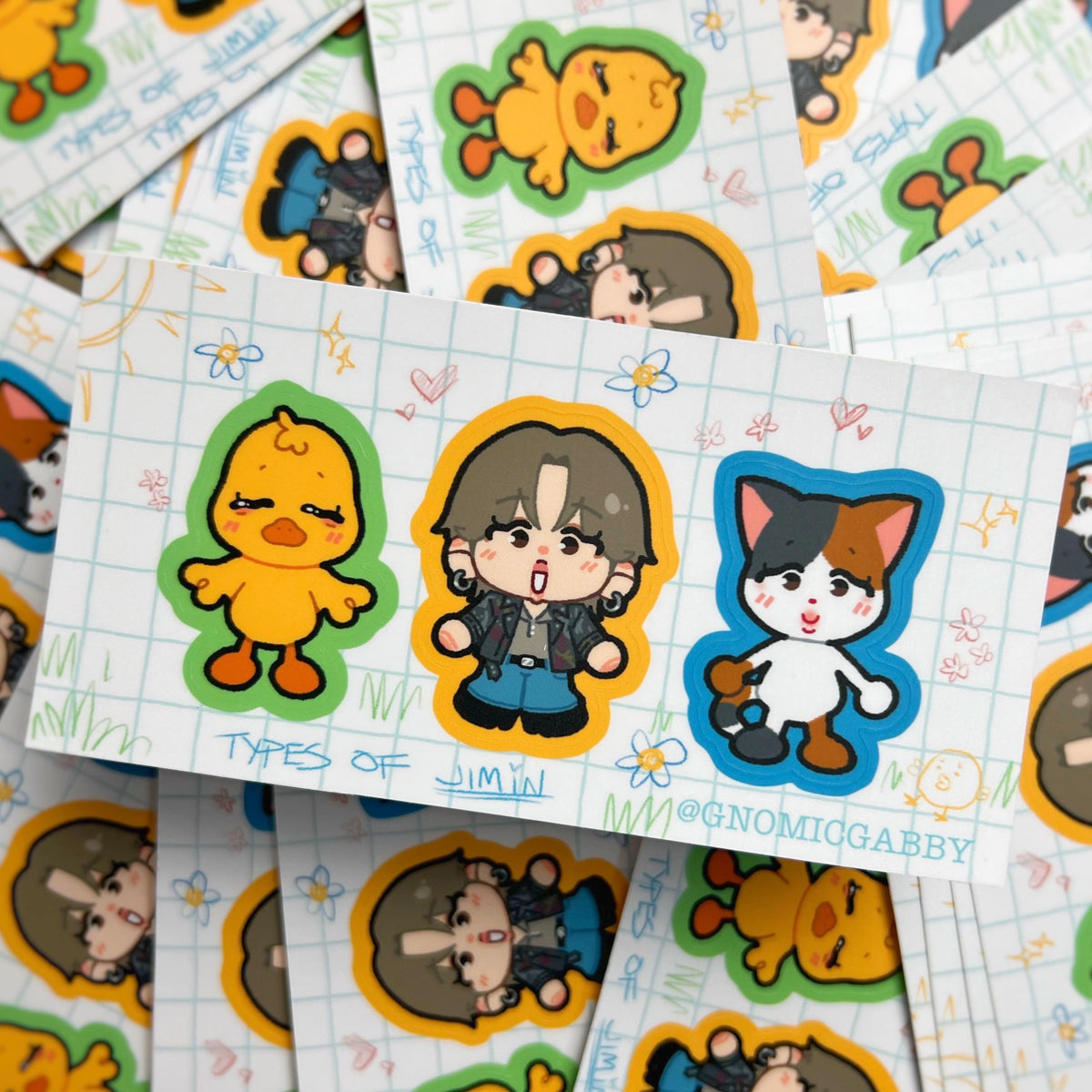 Jimin Critter Sticker Sheet