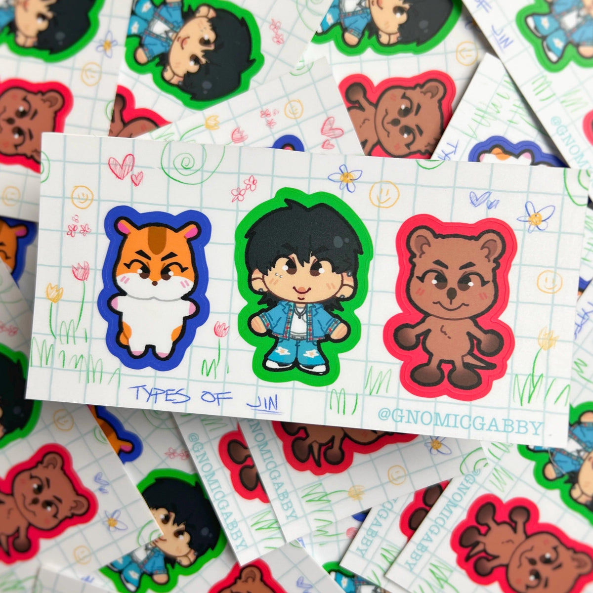 Seokjin Critter Sticker Sheet