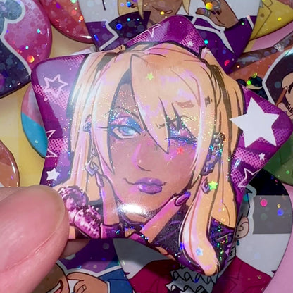 Klavier Star Glitter Button