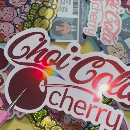 Choi Cherry Cola Holo Sticker