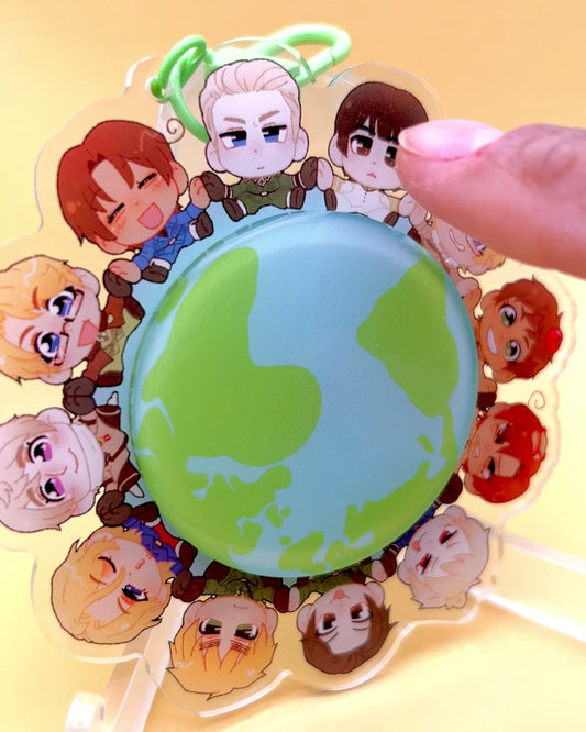 Hetalia Earth Spinner Keychain