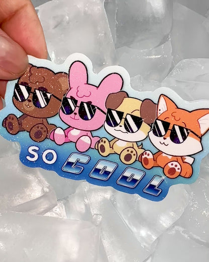 Denimalz So Cool Glitter Sticker